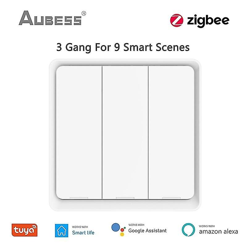 Tuya Smart Zigbee 3.0 Wireless 12 Scene Wall Switch Button Controller Sticky Smart