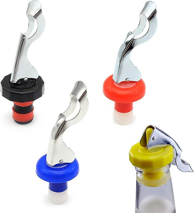 Wine Stopper, Food Grade Silicone Bottle Stopper, Expandable Manual Beverage Stopper, Reusable Wine Bottle Stopper, Forms Airtight Seal, Assorted Col