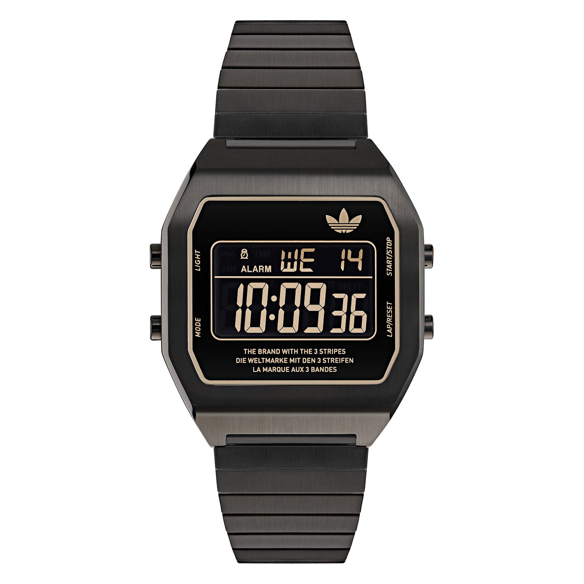 Adidas Unisex Watch DIGITAL TWO Stainless Steel Black AOST24059
