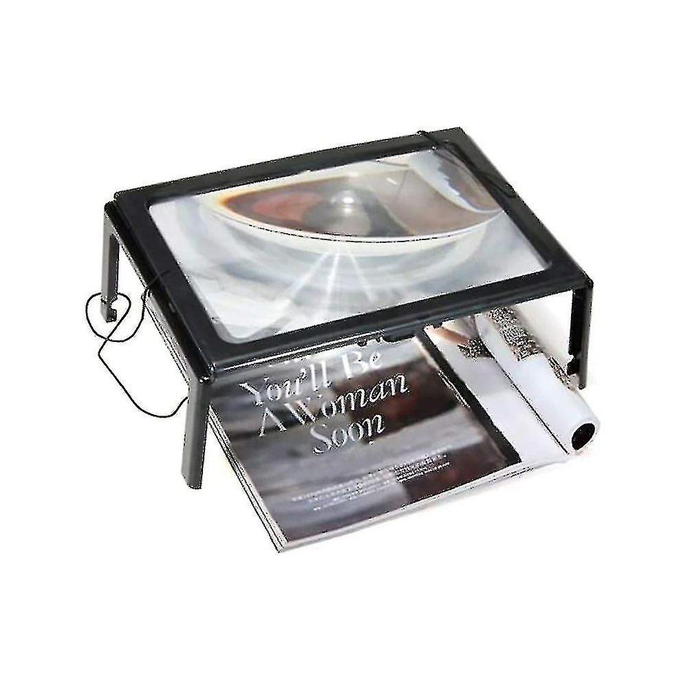 Magnifying Glass With Led Light 5x Reading Magnifier Led Reading Aid Magnifier A4 Desk Magnifier Lig