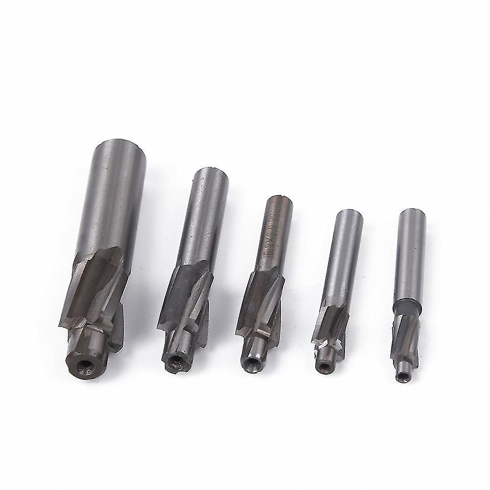 5pcs 4 Flutes Hss Counterbore End Mill M3-m8 Cutter Pilot Slotting Tool Milling Cutter Countersink D