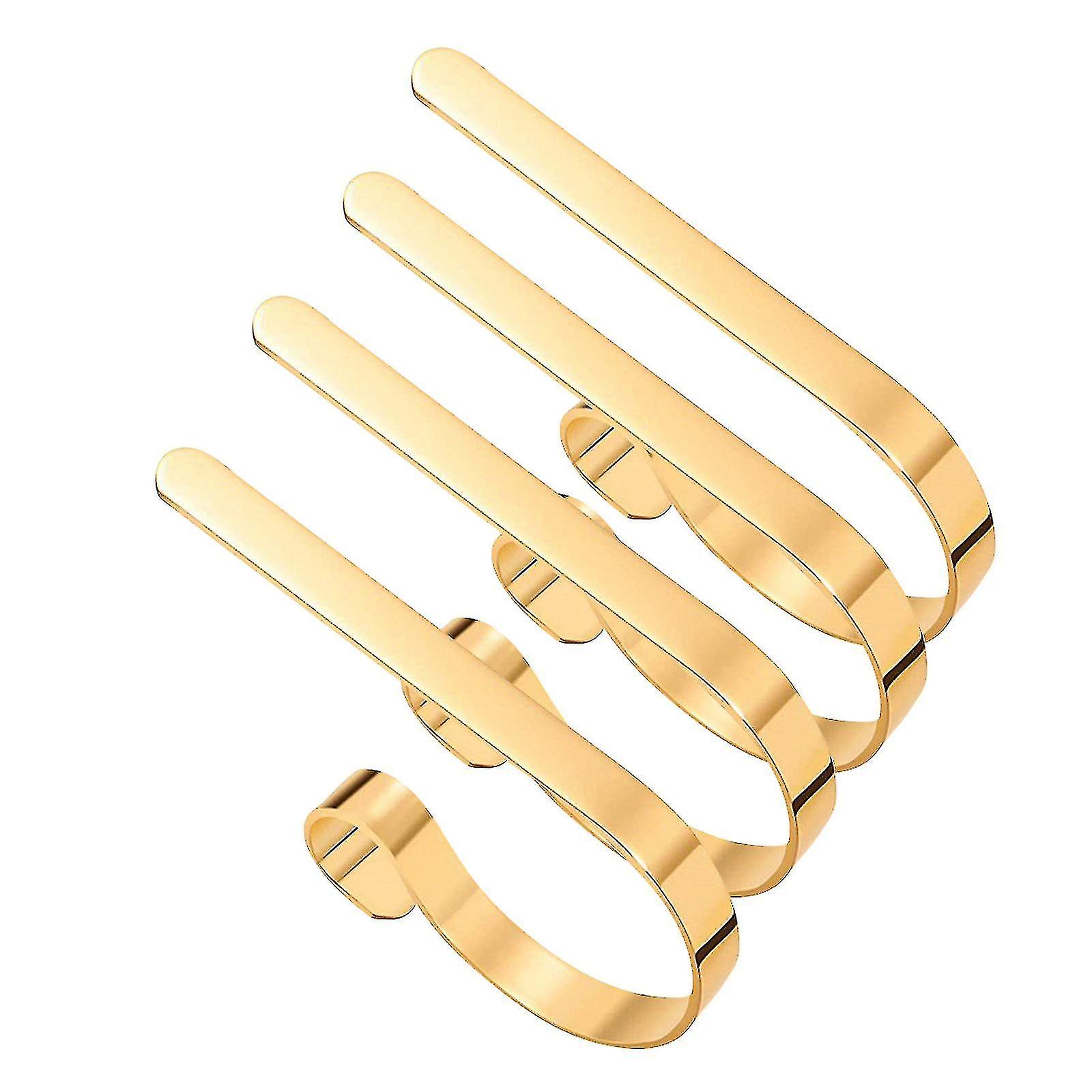 4stk metal julestrømpe holder kroge pejs bøjle med skridsikkert design guld