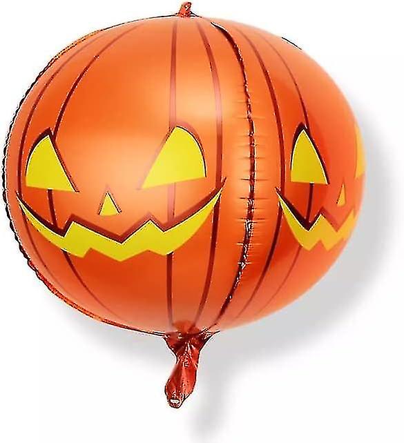4d Pumpkin 55cm Halloween Foil Balloon: Unique Visual Effect