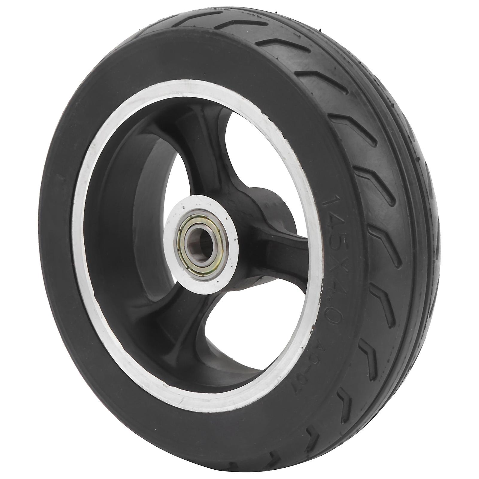 6Inch Solid Wheel 145x4.0 Solid Flat Free ExplosionProof Wheel Set for Electric Scooter