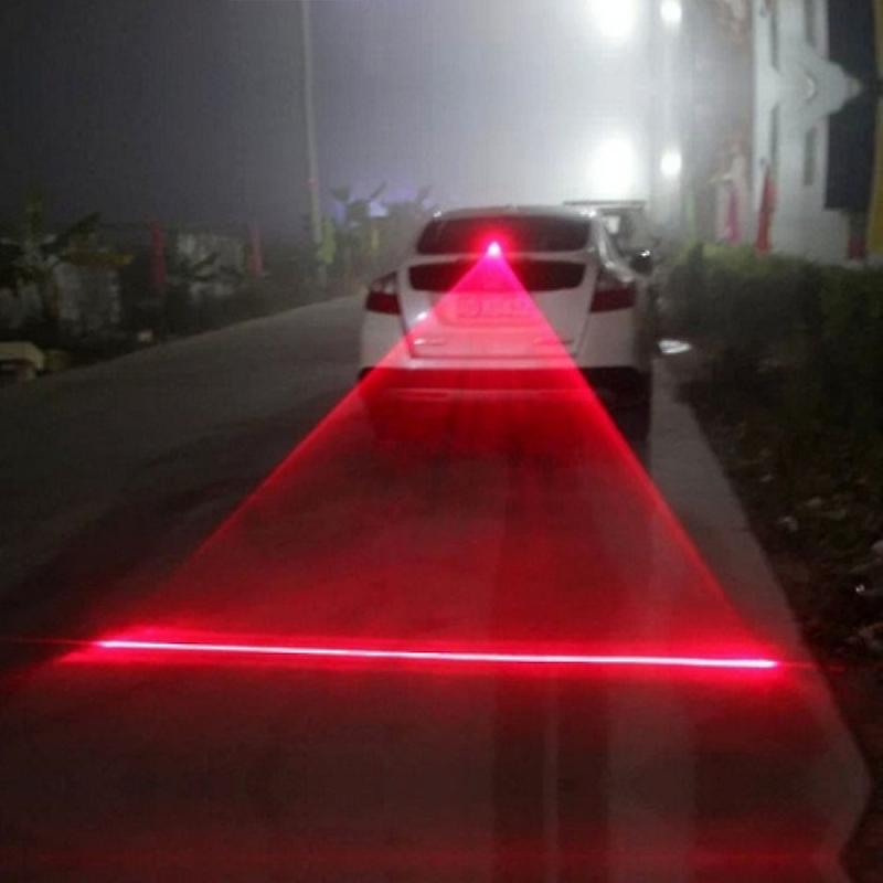 Car Auto Led Laser Fog Light Vehicle Anti-collision Taillight Brake Warning Lamp Cool Anti-collision Car End Rear Tail Fog