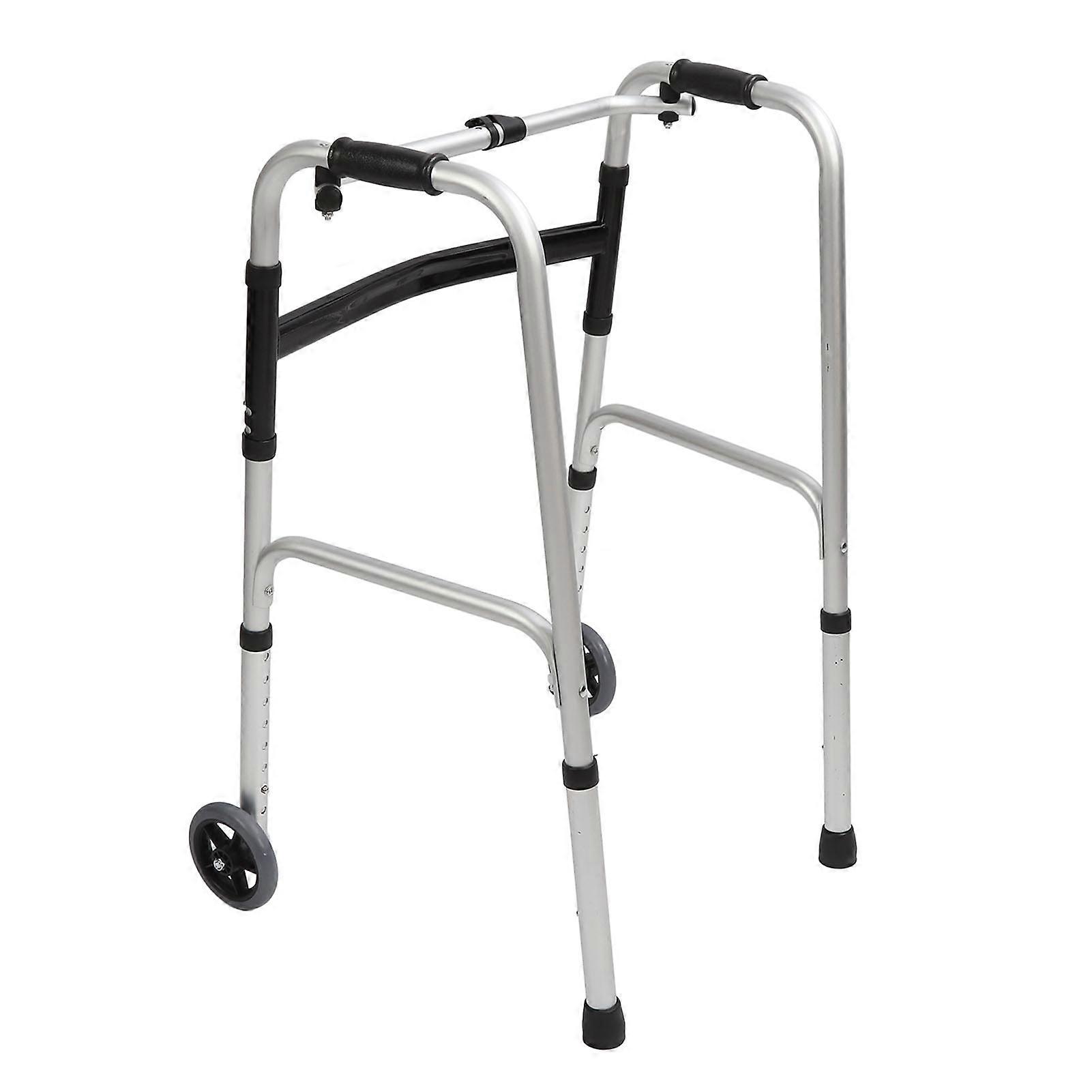 Folding Walker Professional 8 Speeds Height Adjustable Lightweight Aluminium Alloy Standard Foldable Walker for Seniors