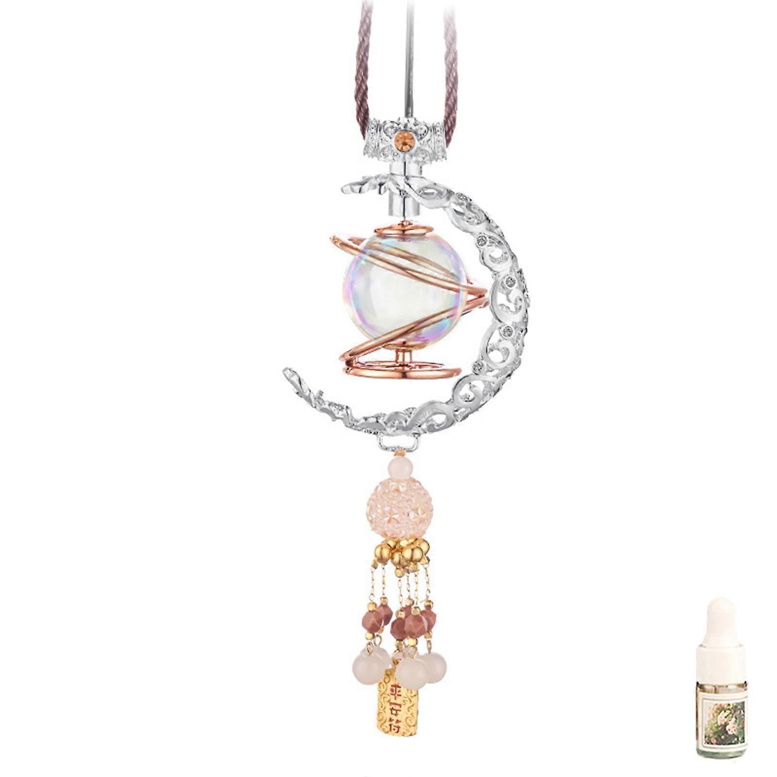 Car Air Freshener Solar Powered Rotating Suspended Ball Hanging Aroma Pendant Diffuser Car Interrior Accessories xi