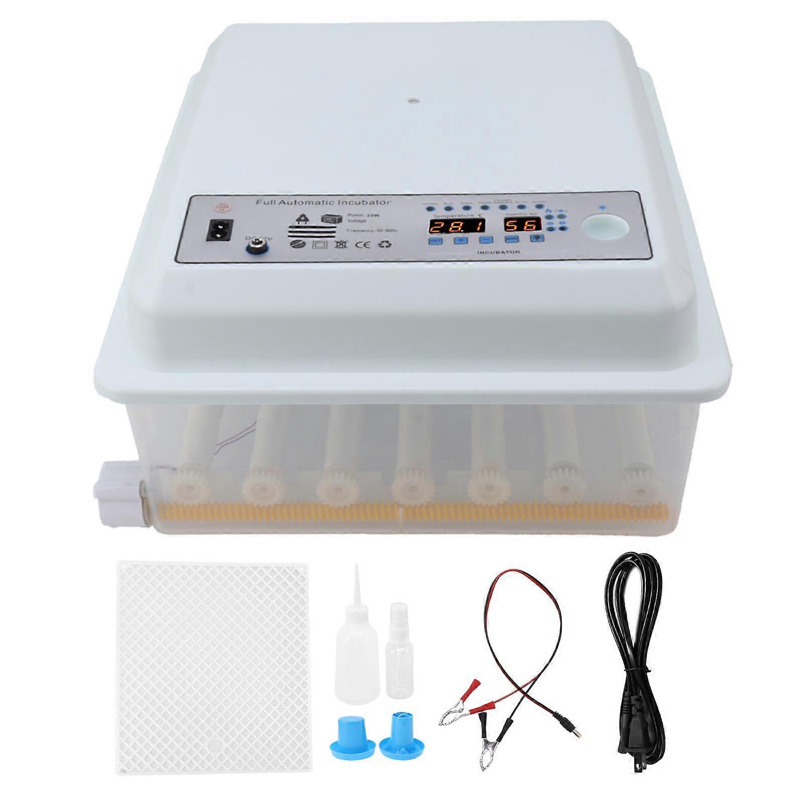 36 Eggs Incubators White Dual Power System Intelligent Constant Temperature Egg Incubator for Hatching US Plug 110V NO.0498