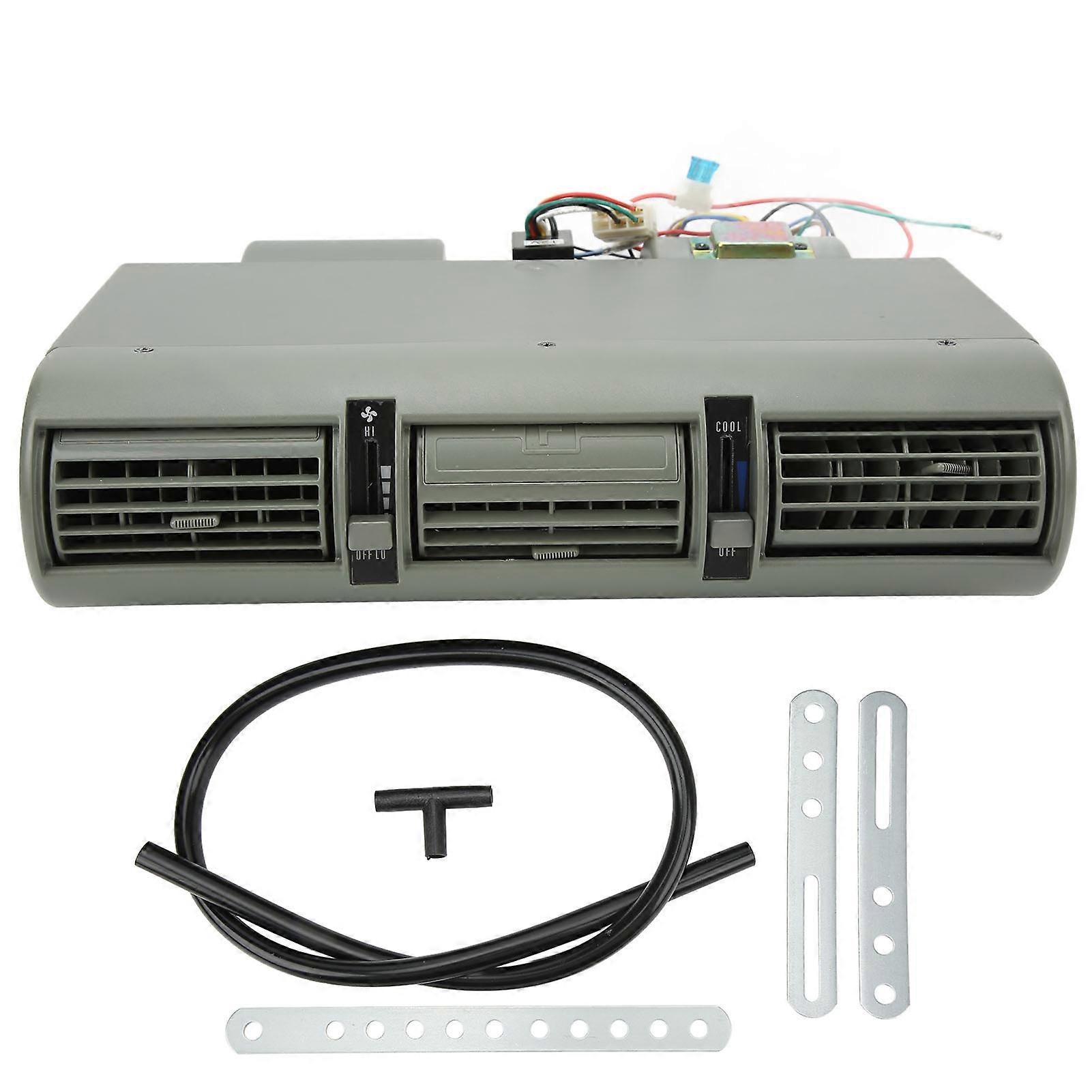 24V Air Conditioning Evaporator Assembly 4 Speed Wind Direction Temperature Adjustment for Bus Truck RV Camper E2U611