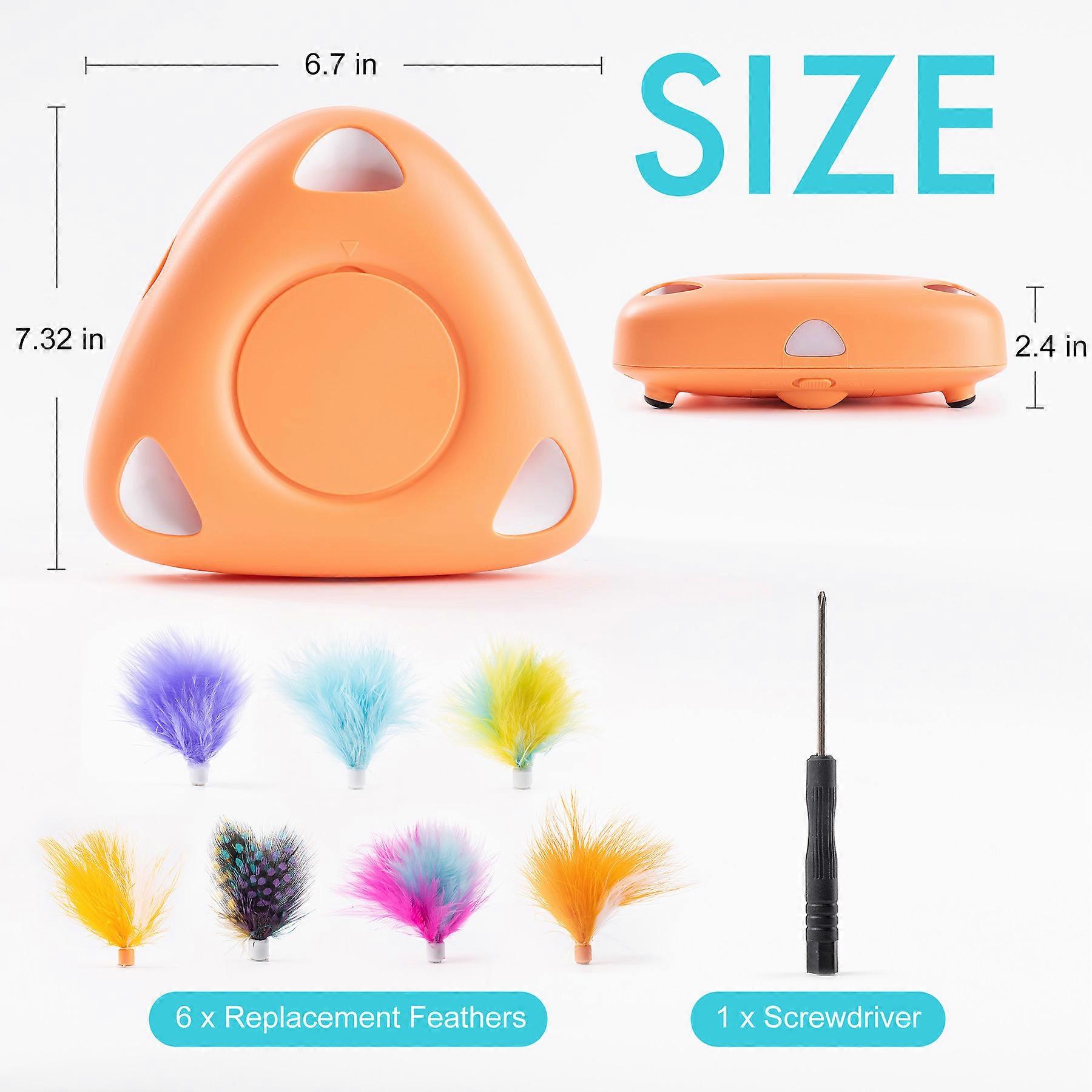 Mewoofun Interaktiv Cat Leker 6 Erstatning Fjær Automatisk Elektronisk Kitten leketøy Batteri 2 Moduser Roterende Cat Toy Us Stock