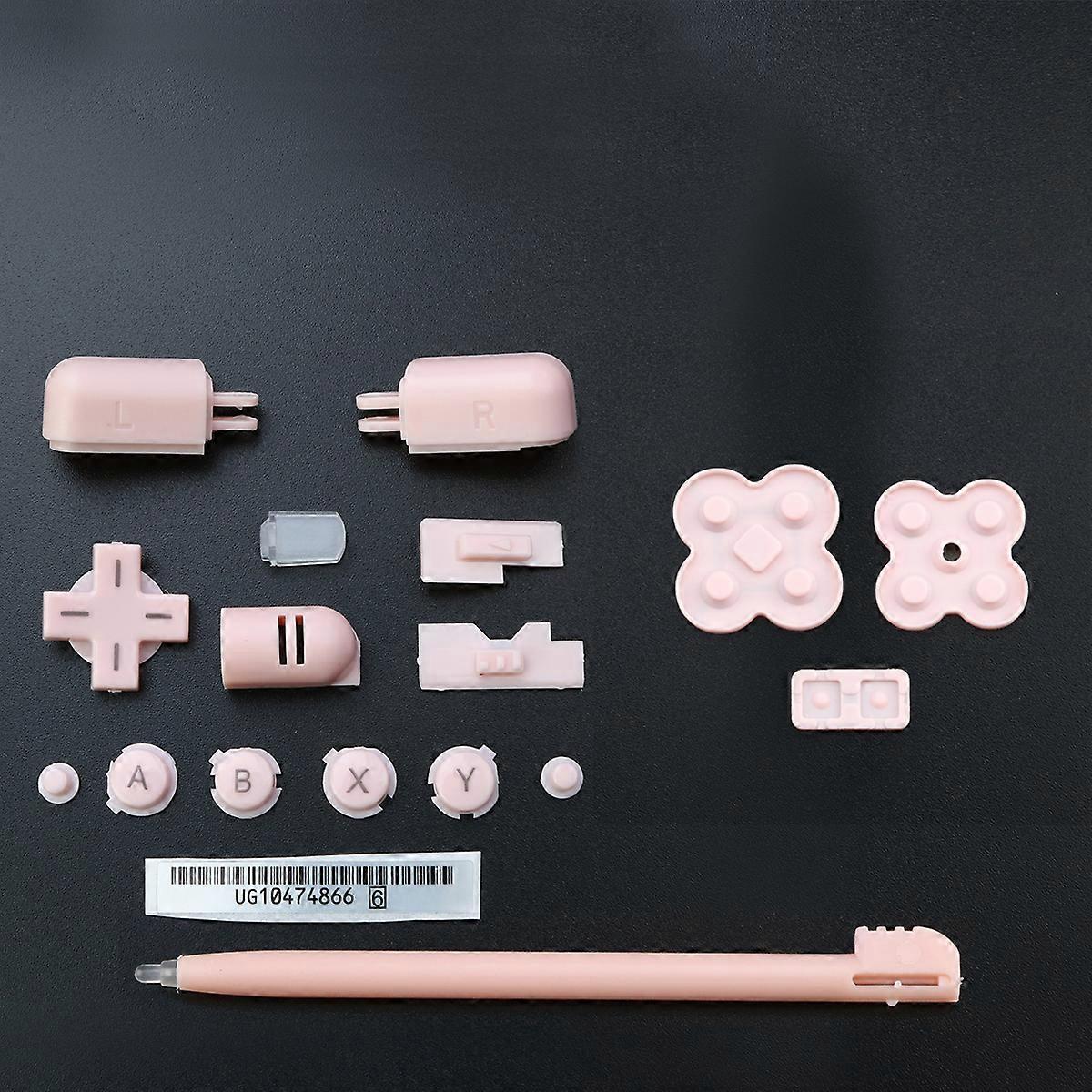 YuXi ABXY LRD Pad Cross Button Replacement for NDSL, Full Set of Buttons, Conductive Rubber, Touch Screen Stylus for Nintend DS Lite
