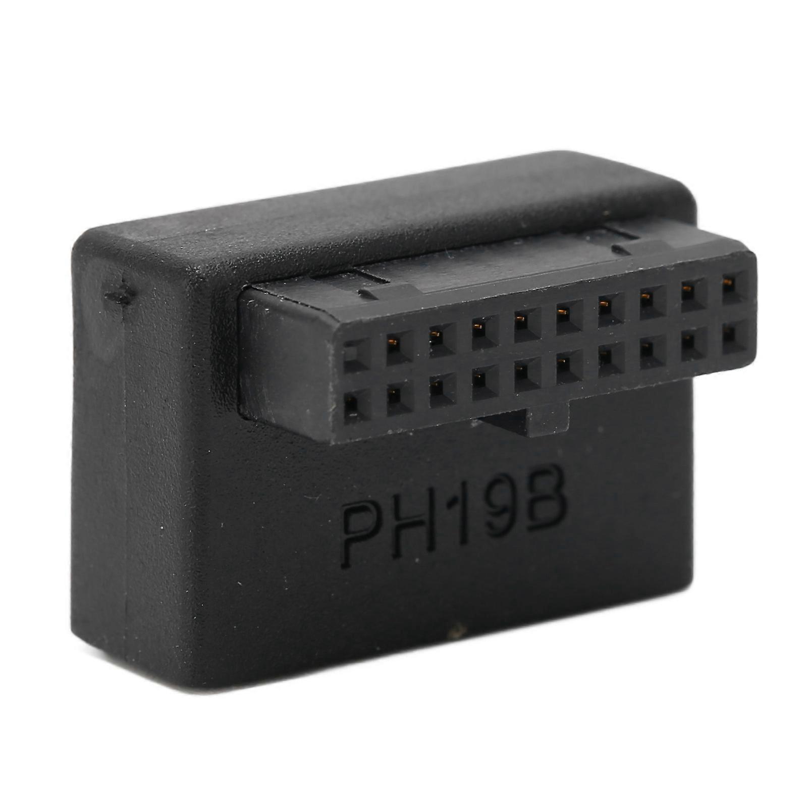 USB Front Panel Adapter Front Panel Socket 90 Elbow USB3.0 19-pins naar 20-pins headeradapter voor pc-moederbordType B