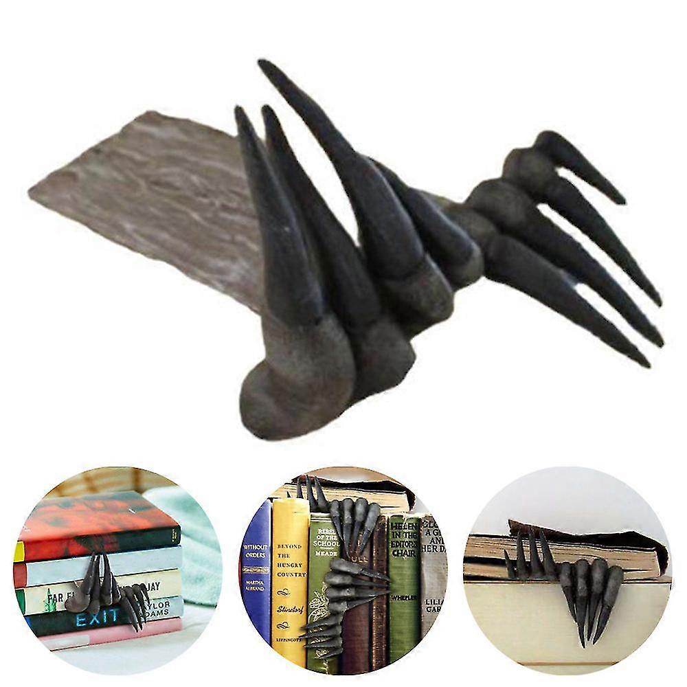恐怖恶魔爪书签万圣节 3D 形状树脂工艺品新奇装饰桌面节日装饰礼物