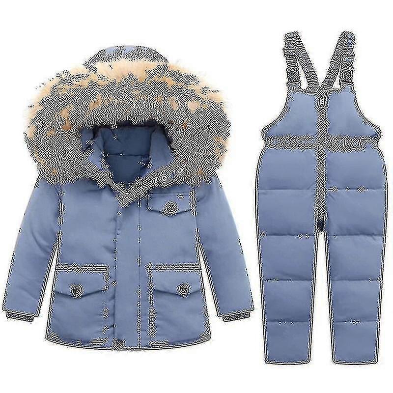 Winter Kinderen Sets Down Jas Warm Sneeuwpak Skipak Dikker Jongens Meisjes Jas 2 stuks Jas Broek Set Kleding0