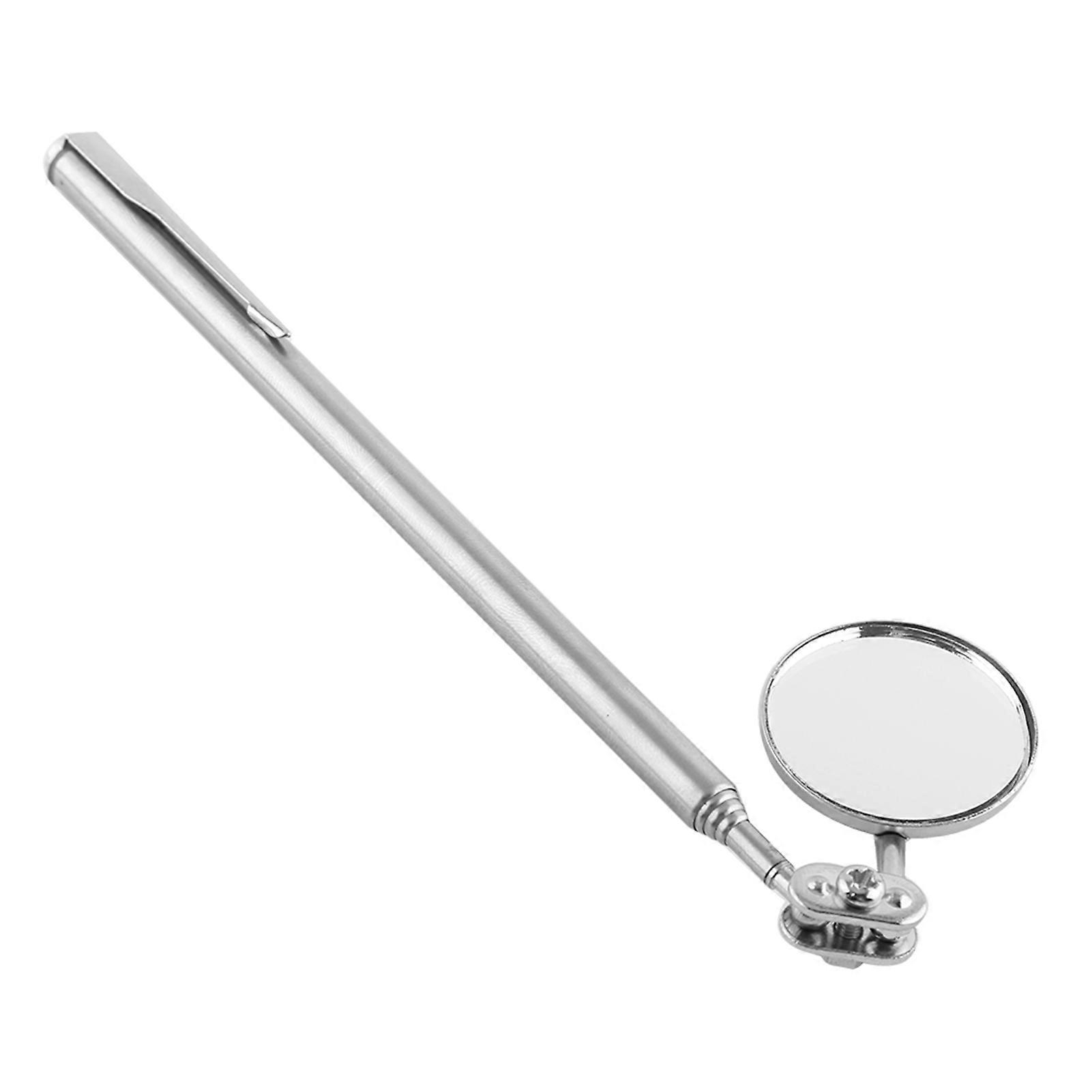 Car Telescopic Inspection Mirror Extending Detection Round Lens Hand Tool 30*600mm Pen Clip