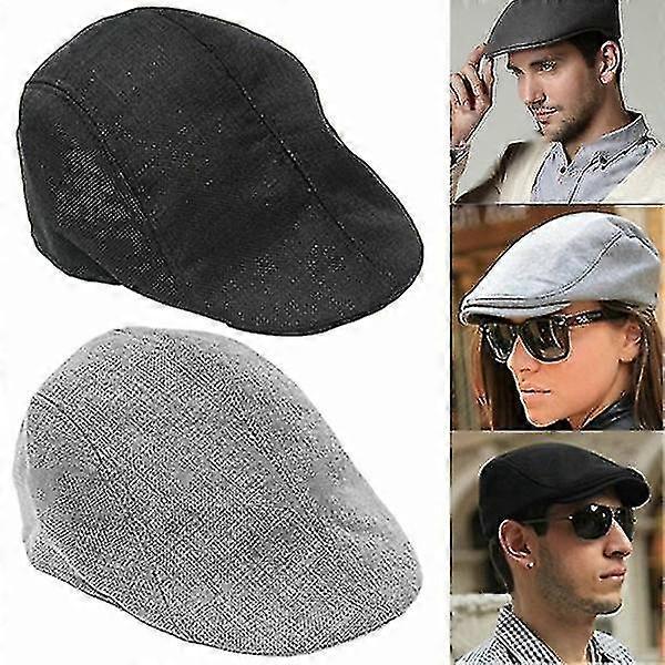 Berretti Unisex Berretti Da Uomo Lino Gatsby Cap Flat Ivy Golf Driving Cabbie Newsboy Hat