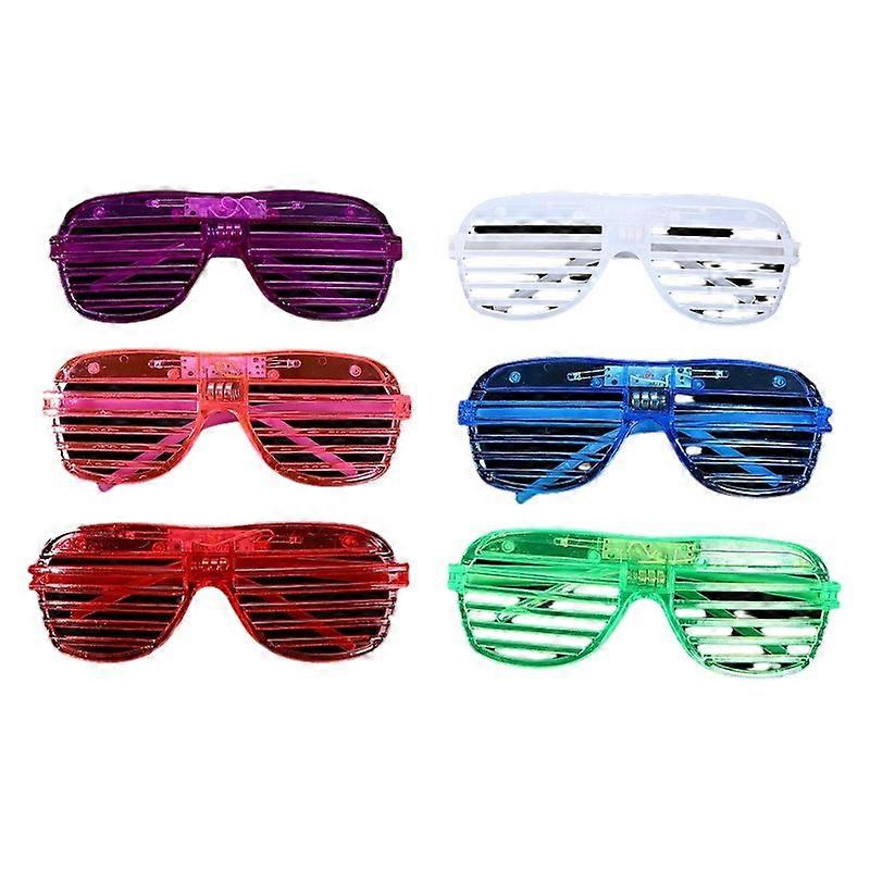 Light Up Glasses Halloween Party Supplies,5 Neon Colors with 3 Flashing Modes LED Glasses, Glow in the Dark Sunglasses Toys Bulk Neon Party Favors Ran