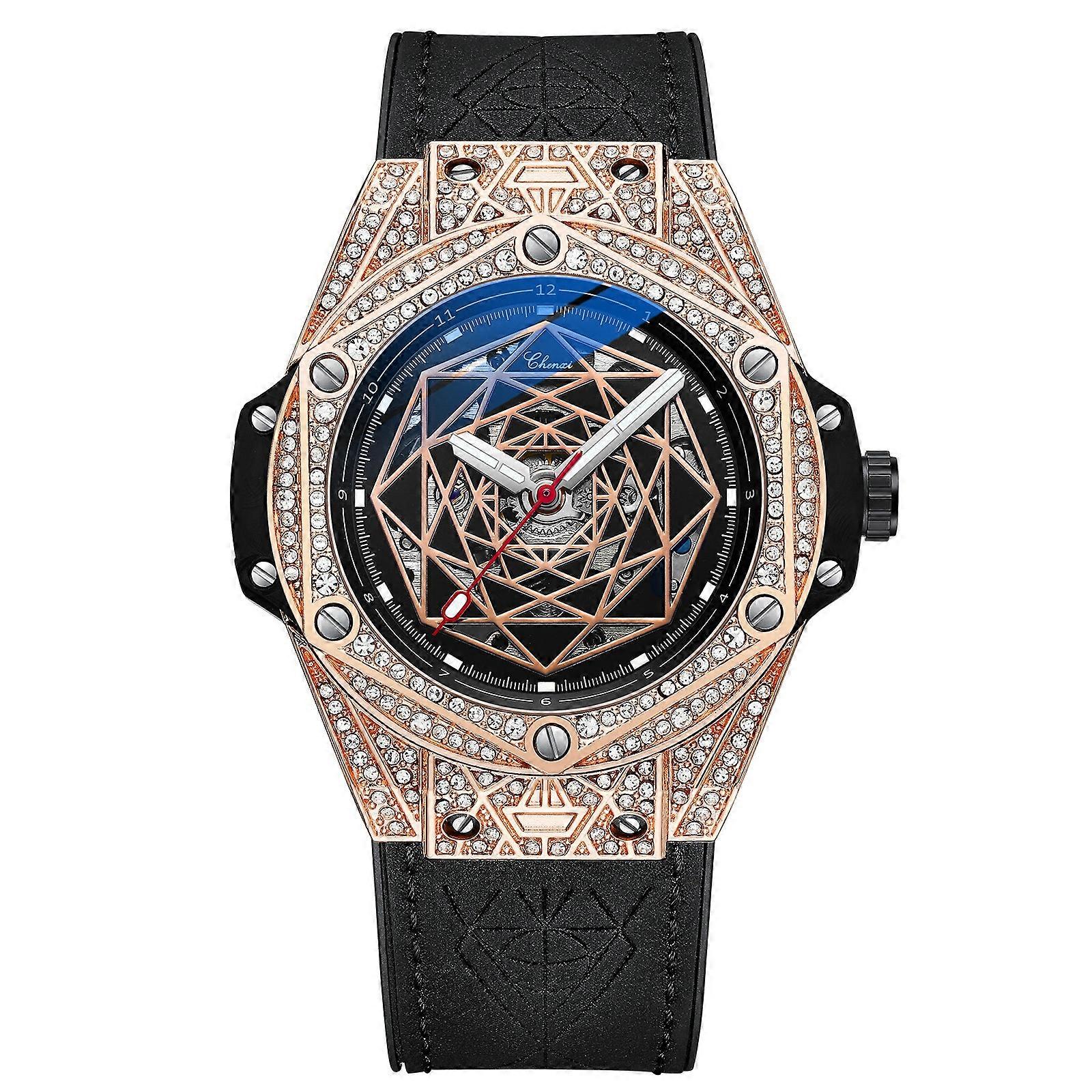 Men's Diamond Full-automatic Hollow Mechanical Watch