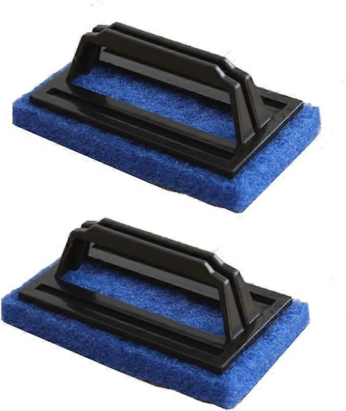 Handled Bathtub Sponge Swimming Pool Brush, Heavy Duty Hand-Held Bath Tile Scrub Brush for Walls Tile Sinks Cleaning (Blue)