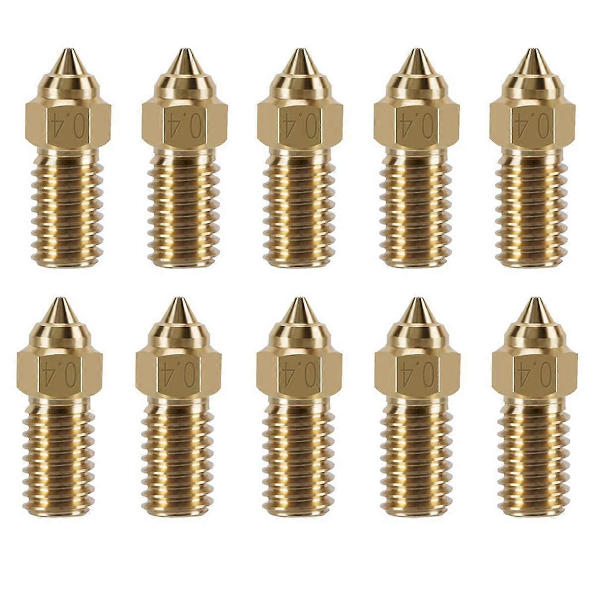 10PCS Nozzles Kit for Neptune 4 Series, 3D Printer Parts Brass 0.4mm Nozzles Kit for Neptune 4, 4 P