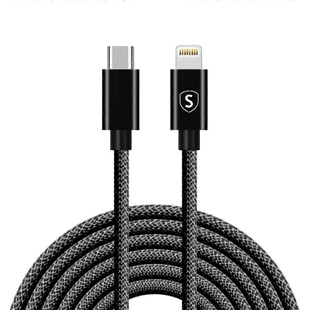 USB-C til Lightning-kabel 20W, 3m - Svart