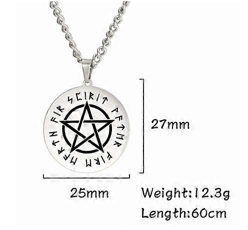 Collier Avec Pendentif Double Pentagramme Croyance Wiccan En étain