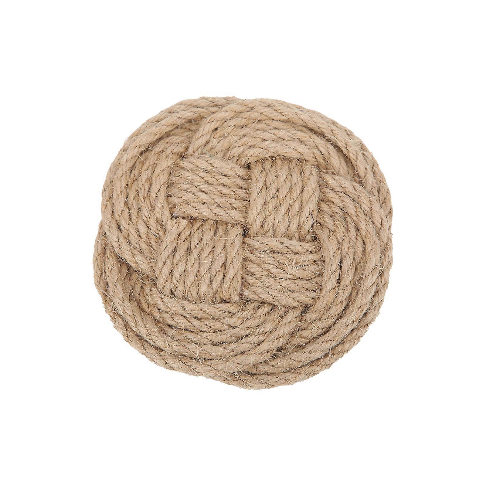 Braided Cup Coasters Absorbent Woven Cotton Drink Coasters for Kitchen Table UseRound
