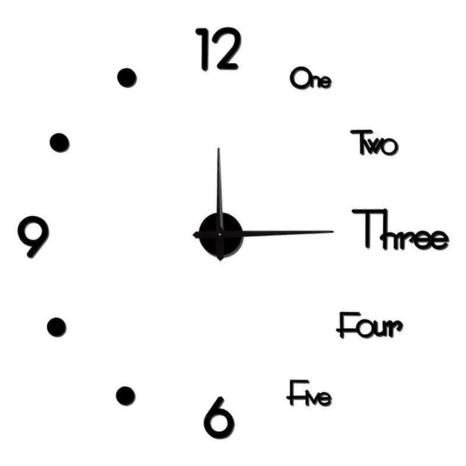 Acrylic Modern Luminous DIY Wall Clock Sticker /3D Surface Wall Frameless Mute