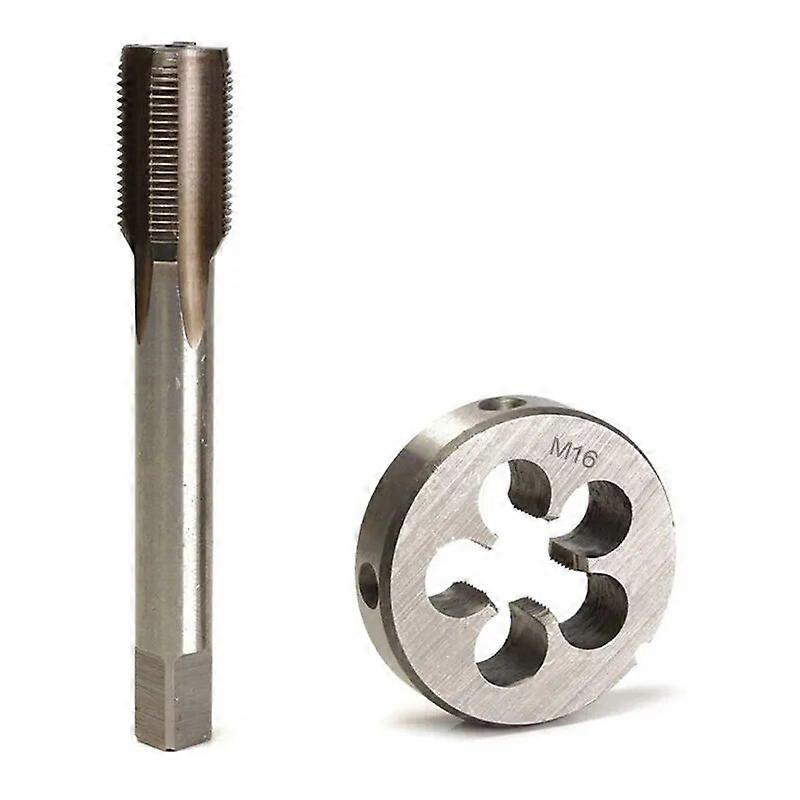 2pcs M12 M14 M16 HSS Metric Right Hand Tap and Die Screw Thread Taps Die Drill Machine Plug Tap Die