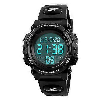 Męski wodoodporny zegarek elektroniczny Big Dial Zegarek sportowy Moda Wielofunkcyjny outdoor czarny