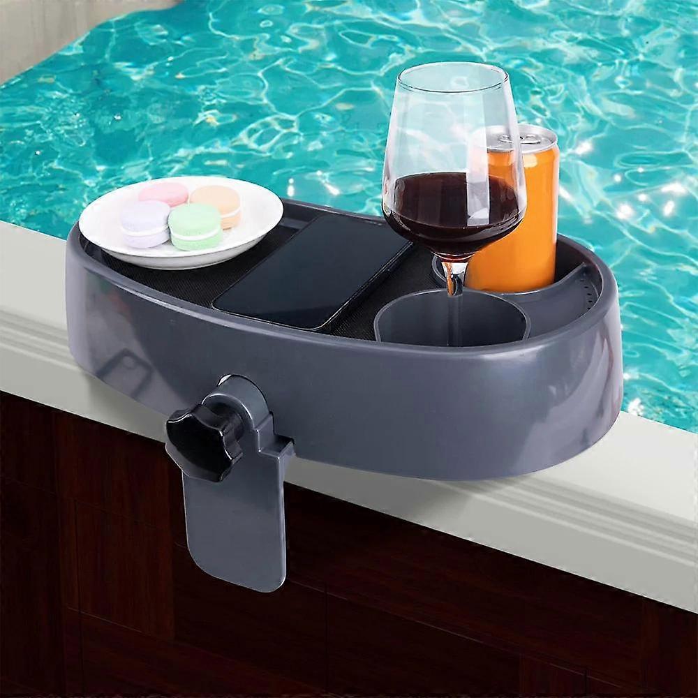 Justerbar badestamp bordbrett sidebordbrett for badestamp over bakken basseng side livsbrett bord for badekar spa utendørs uteplass