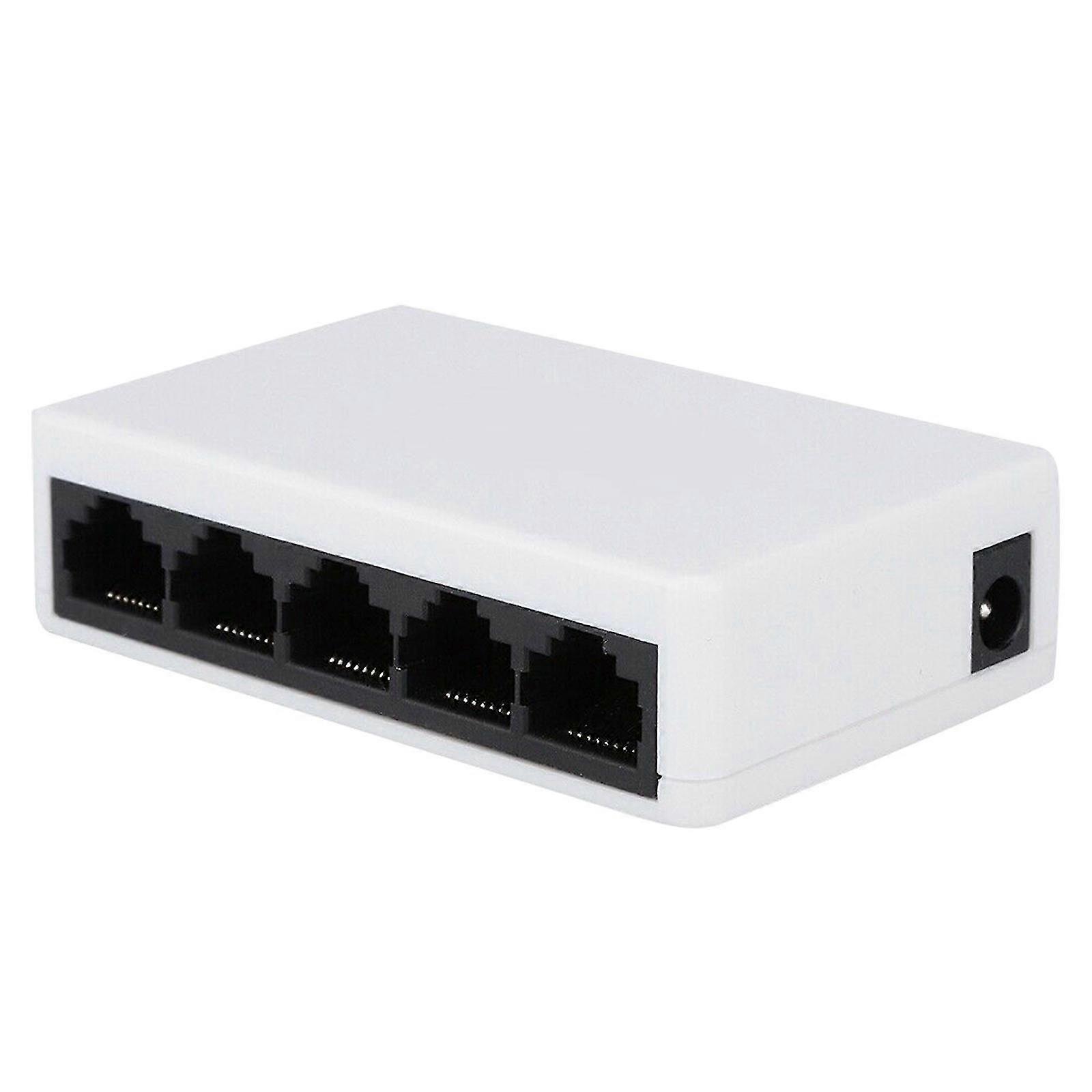 Network Switch Mini Network Switch 10/100mbps Port 5-port With Power Adapter