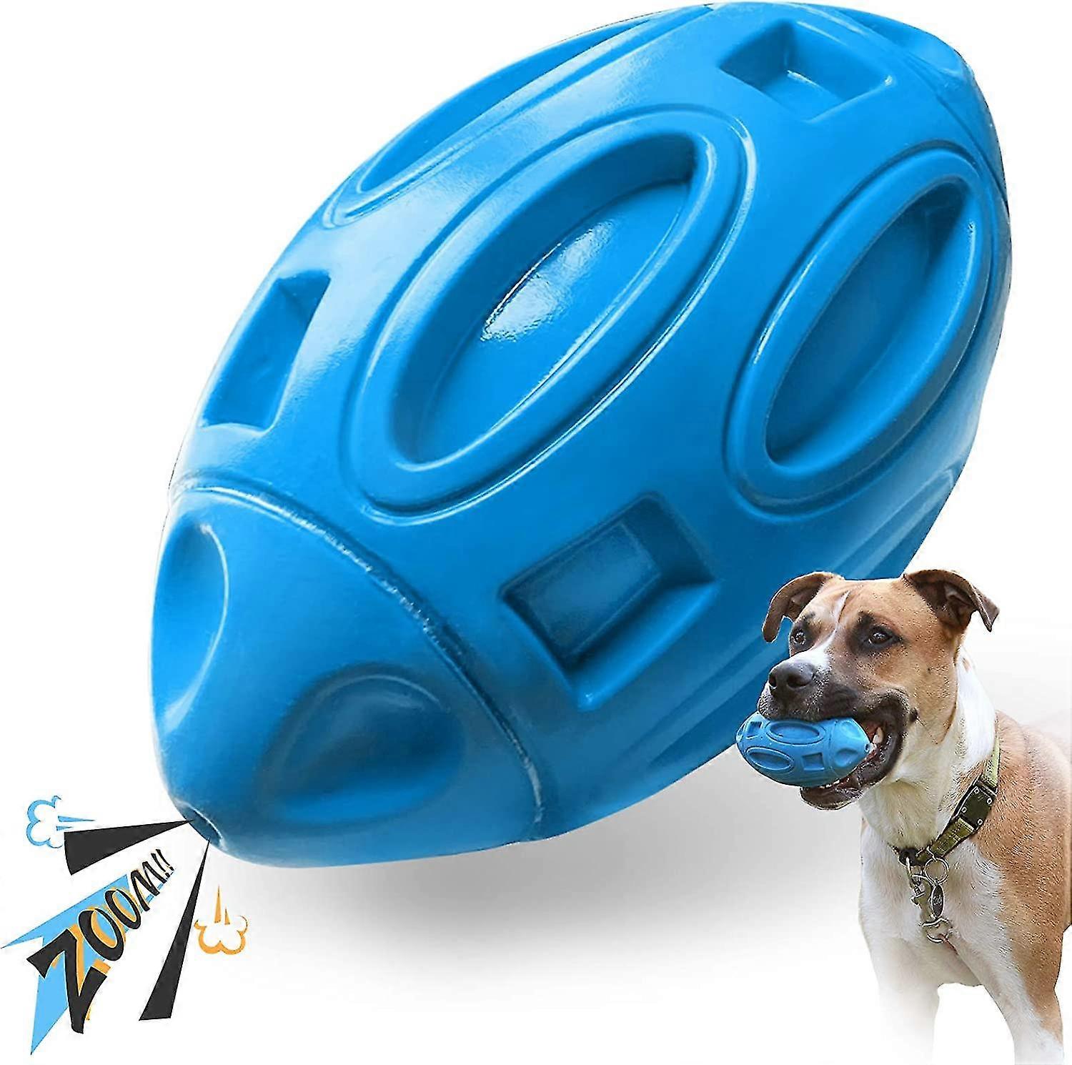 Shxx Eastblue Squeaky Dog Toys Foraggressivechewers: Rubber Puppy Chew Ball With Squeaker, Almost Indestructible And Durable Pet Toy For Medium And La