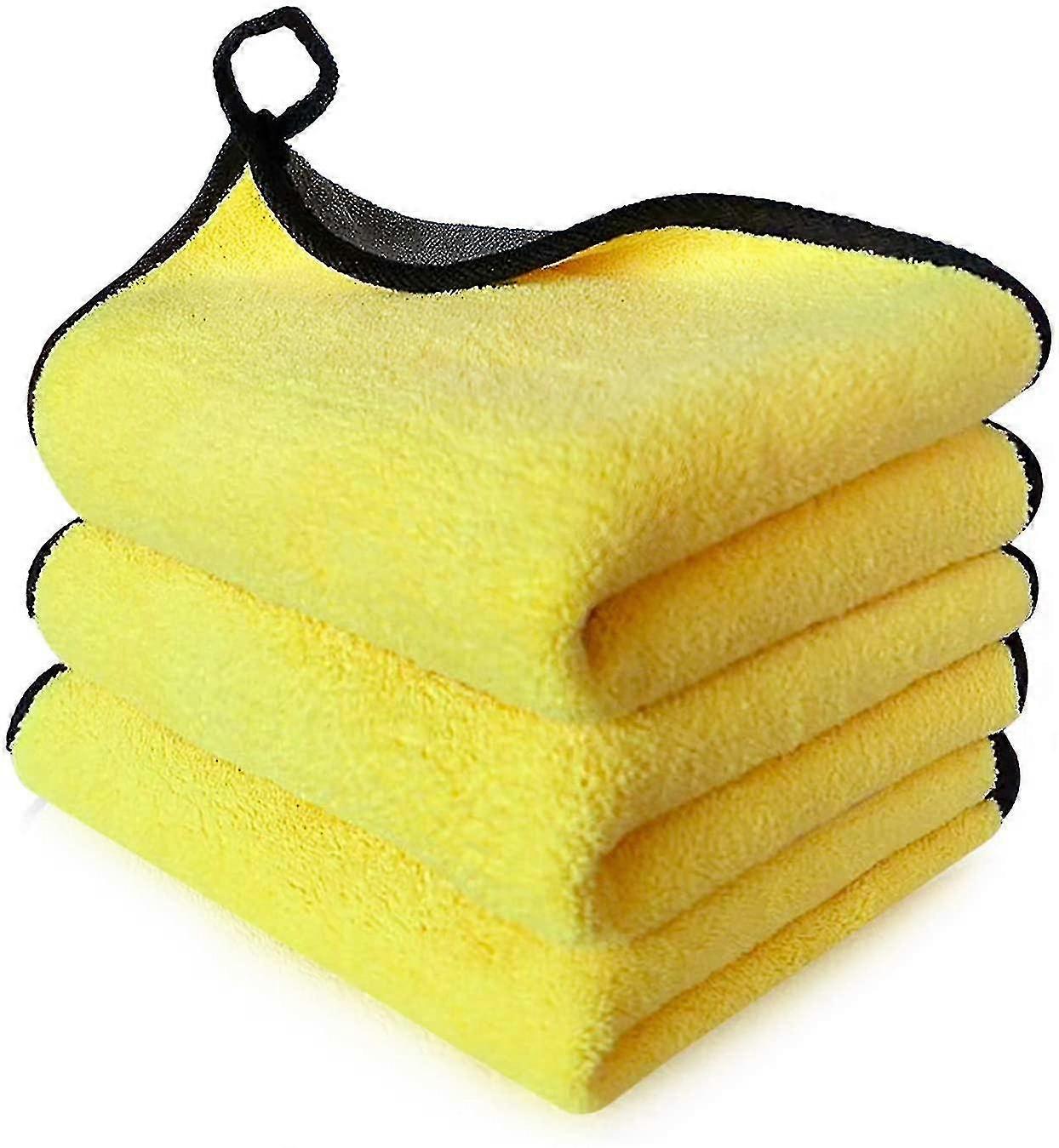 3 Extra Thick Car Cleaning Rags - Super Absorbent Microfiber Towels