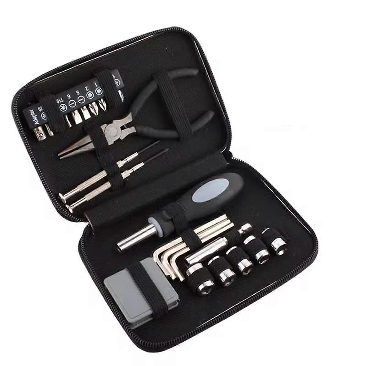 Household Hand Tool Kit Portable Needle Nose Pliers Repair Tools with Storage Case Combination Package Mixed Tool Set