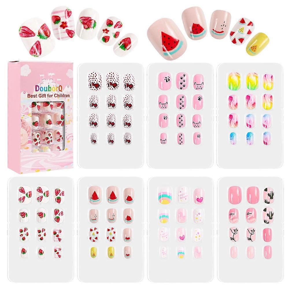 84pcs Children's Nail Pieces And False Nail Pieces Set