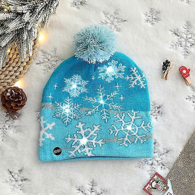 قبعات عيد الميلاد فلاش تضيء قبعة محبوكة الطفل البالغ قبعة سانتا مع ضوء أدى حزب رأس السنة الجديدة هدايا حفلة عيد الميلاد