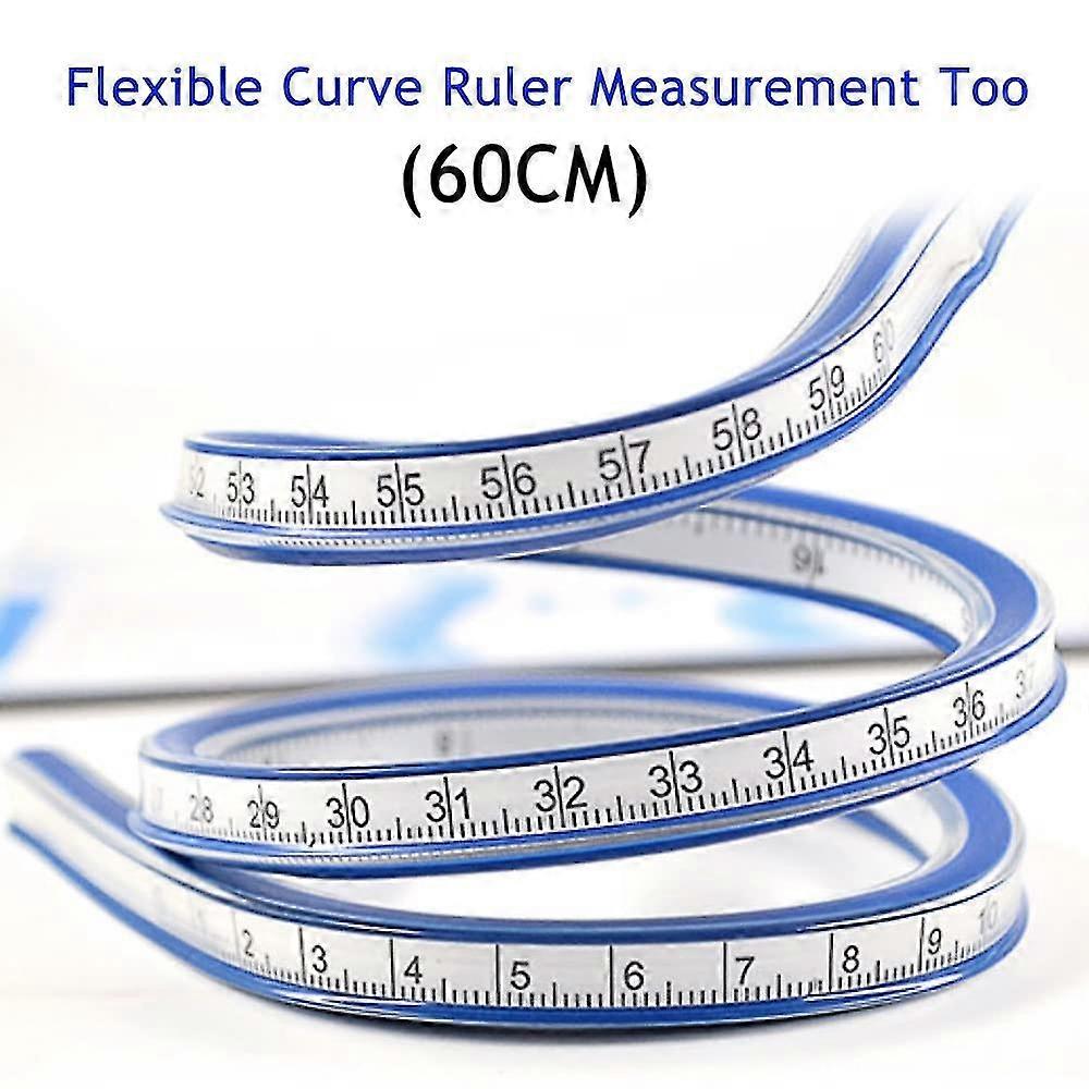 Flexible Curve Ruler,60cm Flexible Ruler,plastic Measure Woodworking ...