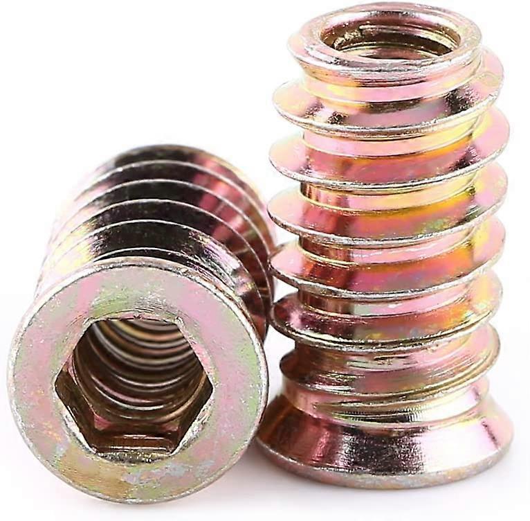 Pack of 20pcs M6/M8/M10 Zinc Alloy Threaded Hex Nut, Zinc Alloy Insert Nuts Assortment (M6*20mm)