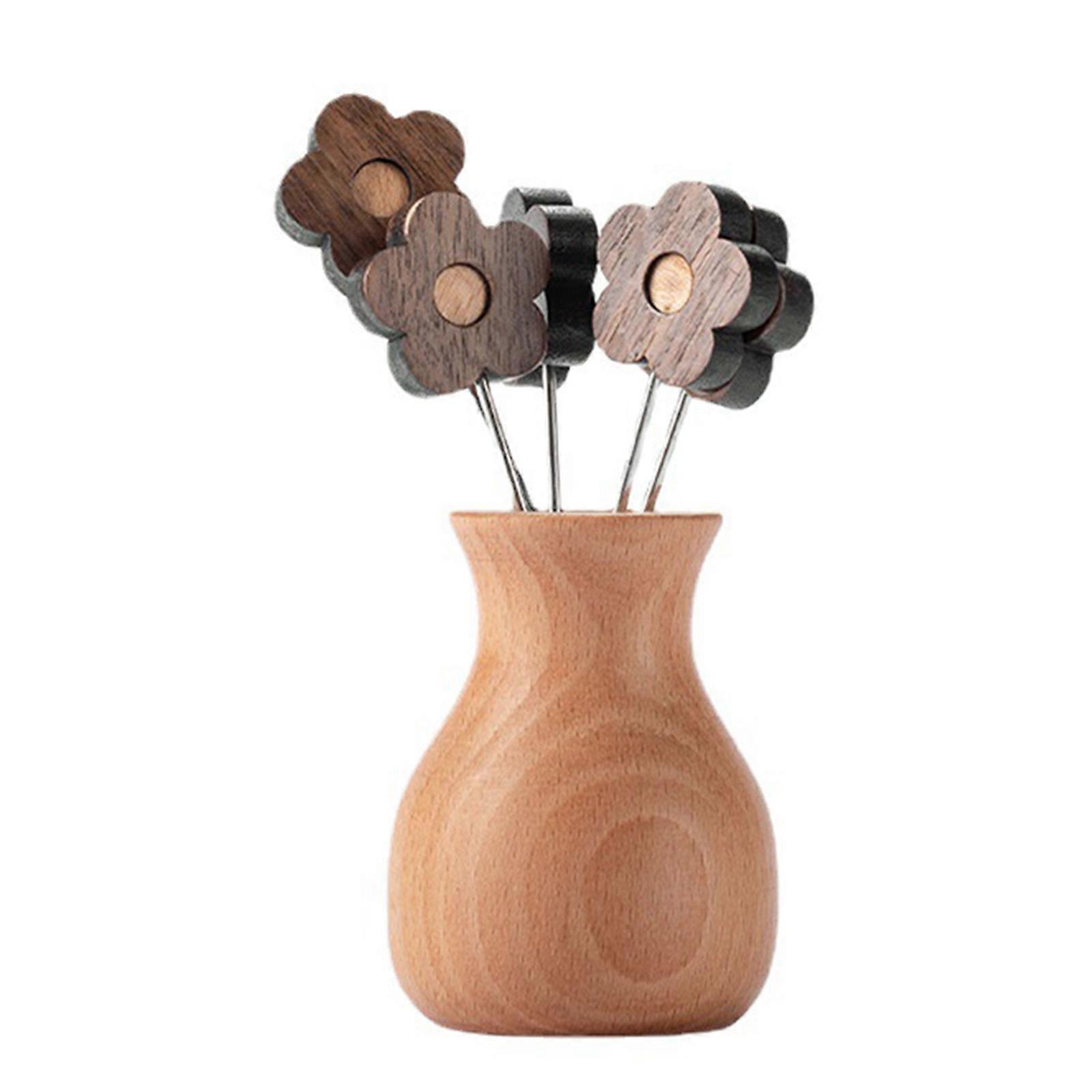 Wooden Fruit Forks Kitchen Tableware Accessories Cutlery Buffet Table Forks