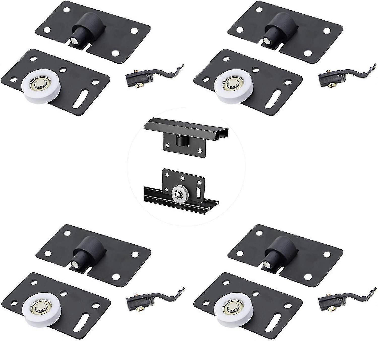 4 Pack Nylon Wardrobe Door Rollers, Sliding Wardrobe Door Rollers