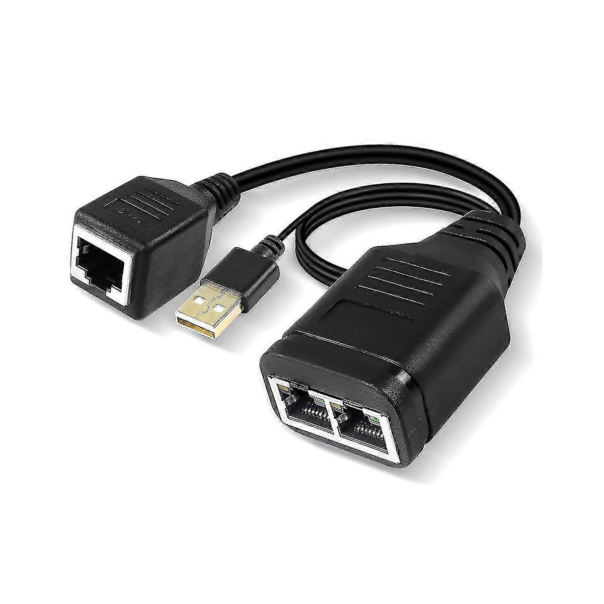 Female 1 To 2 Adapter Cable Network Hundred Megabit Network Sharer Rj45 Multi-functional 1 To 2 Network Splitter