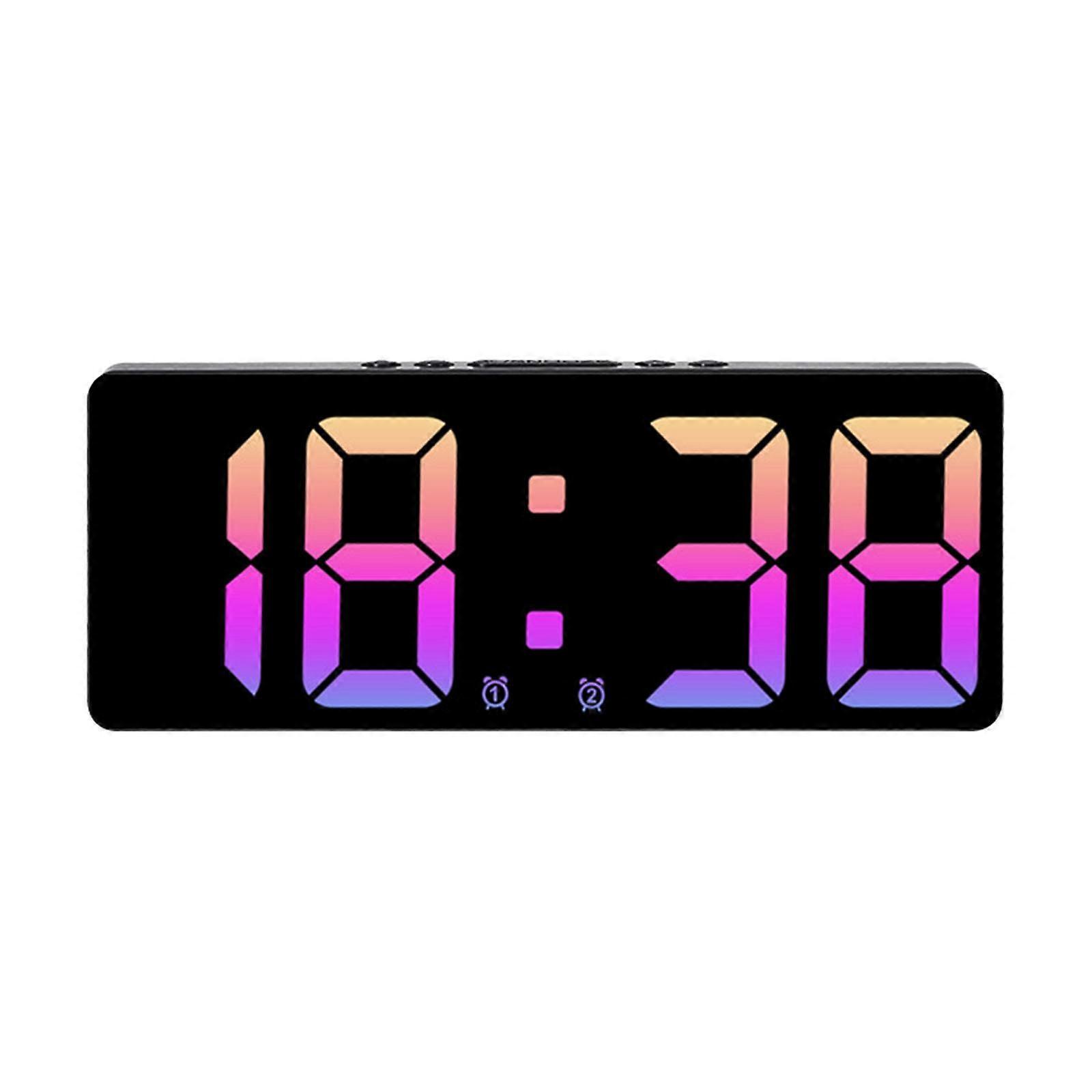 15.5cm Digital Alarm Clock Bedside Clock with Backlight 12/24H 6x0.9x2.4inch with Temperature Snooze Mode for Bedroom Stylish