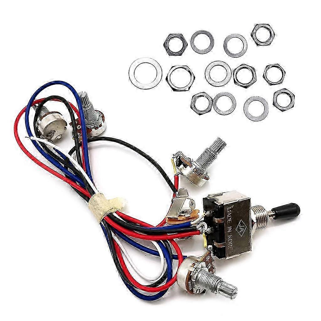 3-vägs A500K förkopplad gitarrledning Hareness för byte av gitarrbas