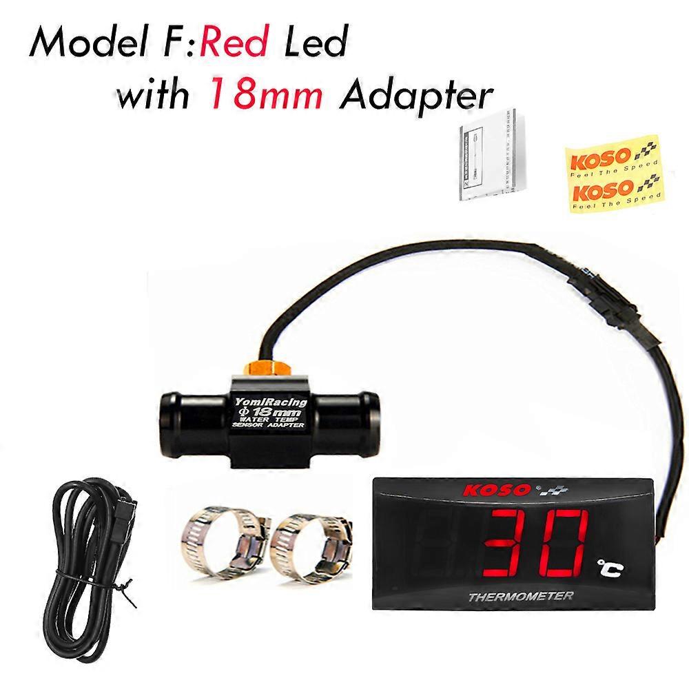 Digital LED Koso Water Temperature Gauge 0~120 Degrees Celsius Car Motorcycle Temperature Meter with Sensor for NMAX CB 400 CB500X~28726