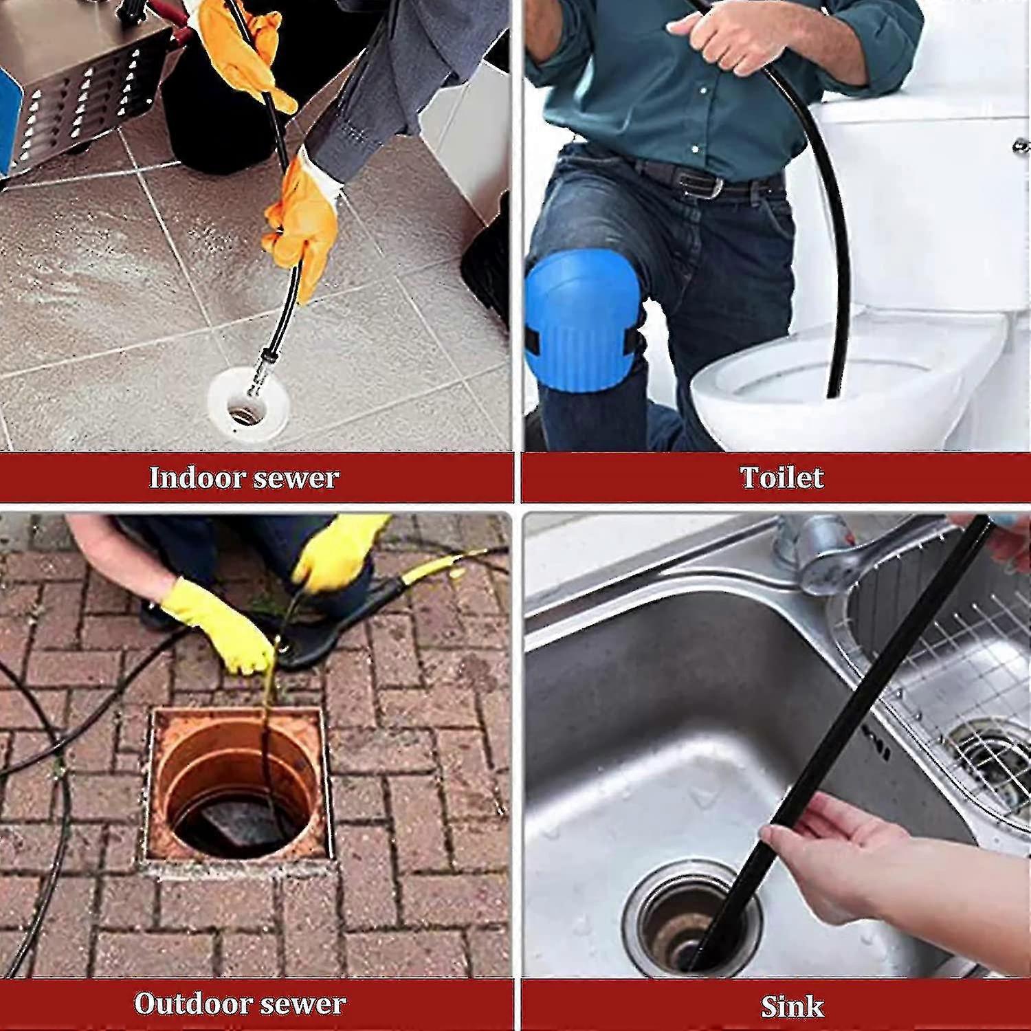 30m Hochdruckschlauch 3000 PSI - Rohrreinigungsset Für Karcher & Bosch