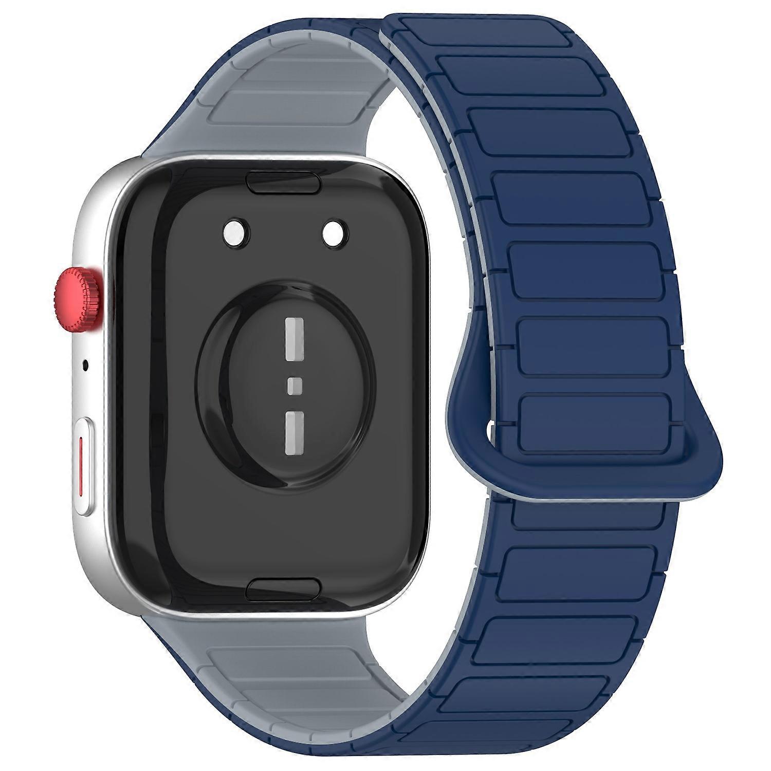 For Huawei Watch Fit 3 Dual Color Replacement Band Magnetic Silicone Watch Strap