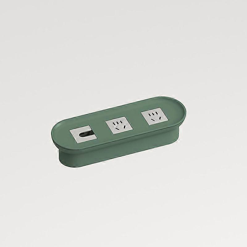 Double-headed cat embedded wire box multi-function wire box embedded socket desk hidden five-hole plug-in board