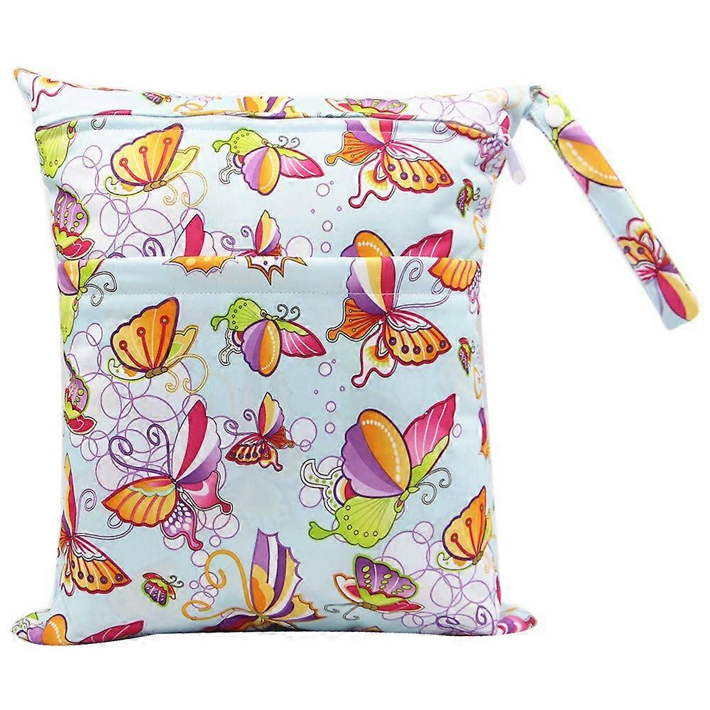 Double Zipper Printing Diaper Bag Washable Waterproof