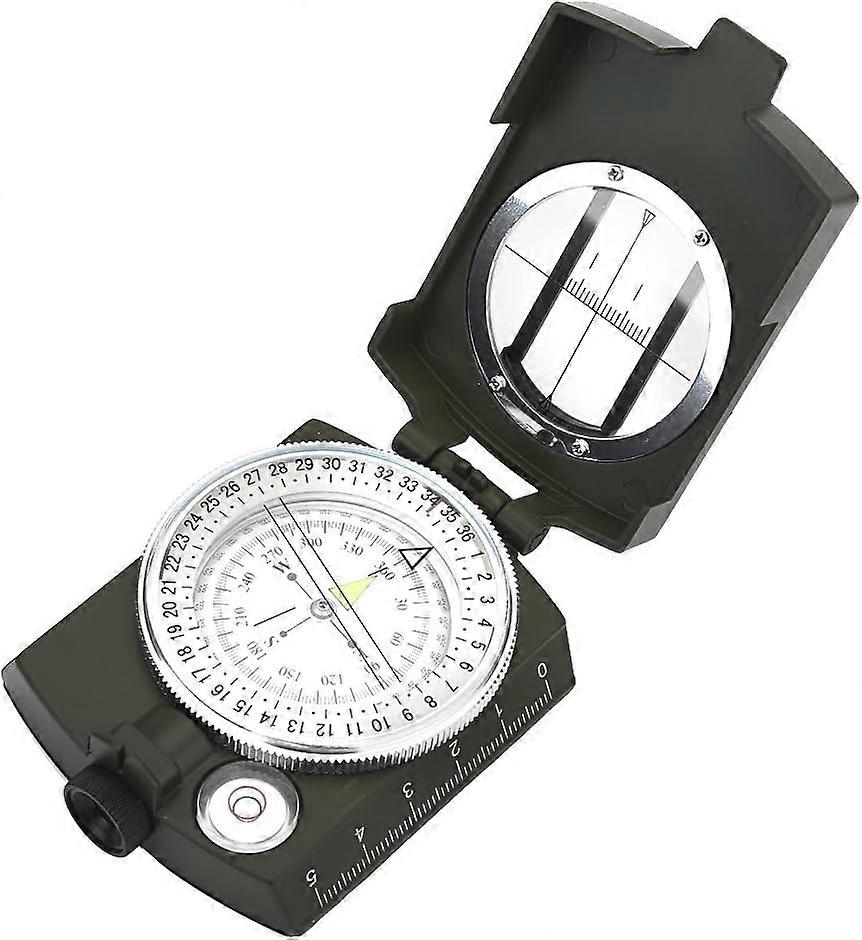 Outdoor Compass, Waterproof Folding Multifunctional Compass Luminous Compass for Camping Hiking